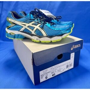 Asics Gel-Flux 2 Men's Sz 9 Atomic Blue/White/Safety Yellow New in Box